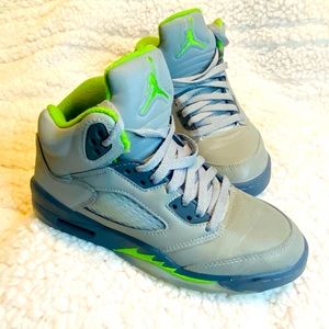Nike Air Jordan Retro 5 Green Bean - Size 5Y or 6.5W